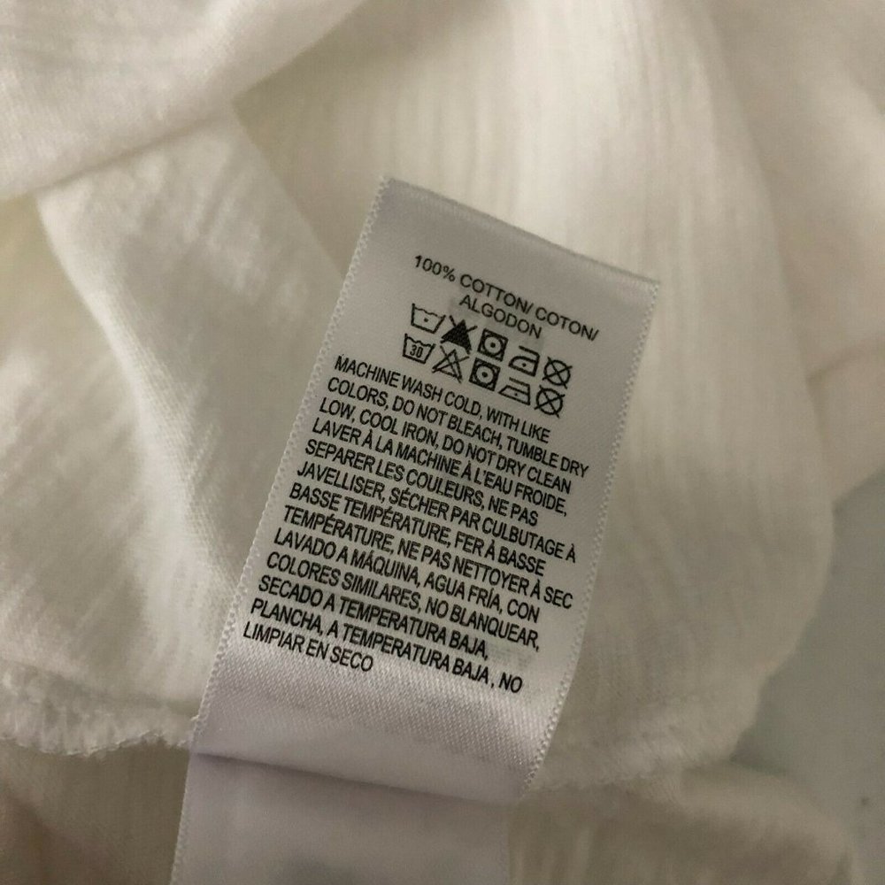 Lucky Brand Womens T Shirt Top Rainbow Flag Heart Short Sleeve White S - Picture 4 of 4